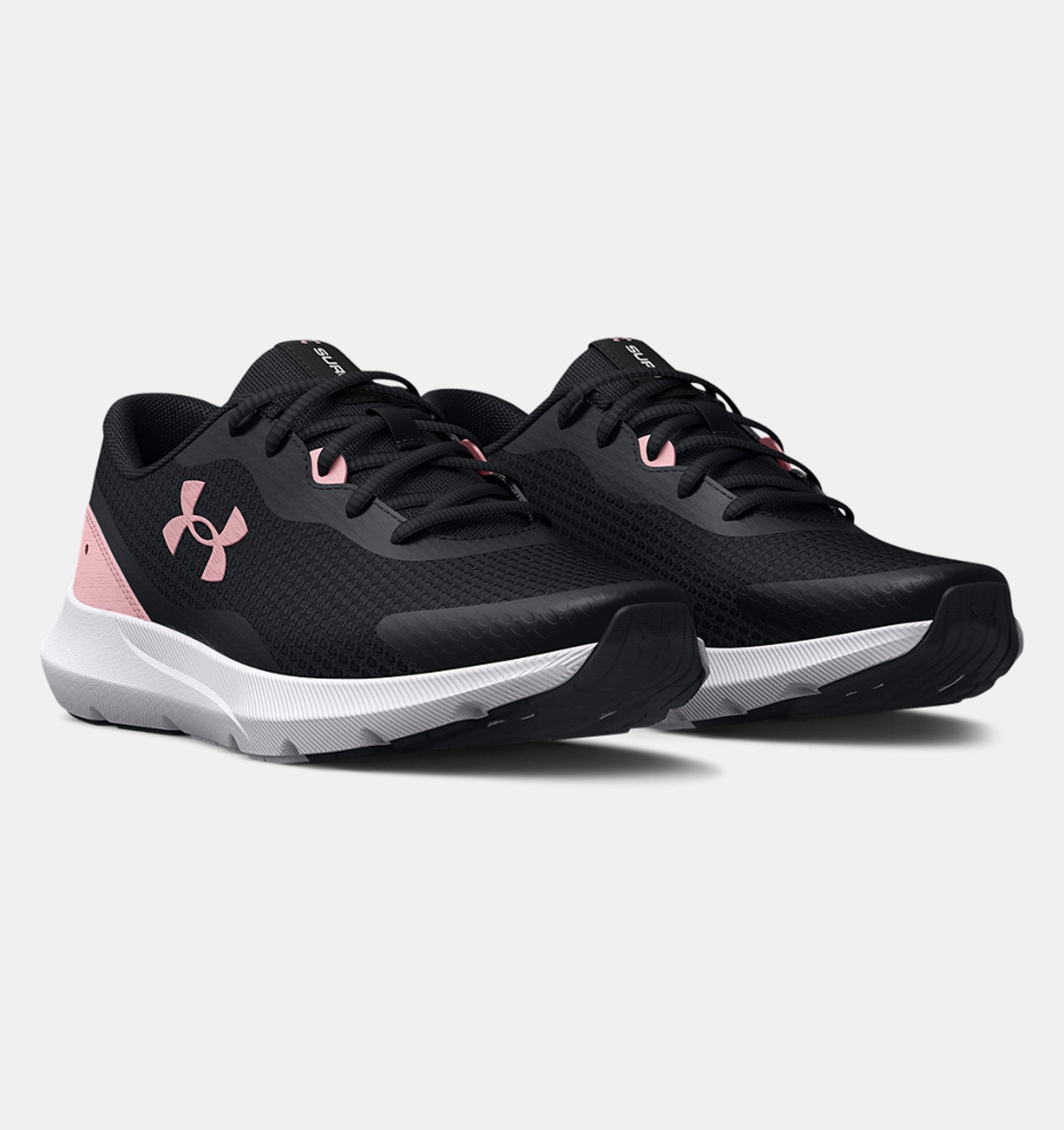 Women's UA Surge 3 Running Shoes, Black, pdpZoomDesktop image number 3